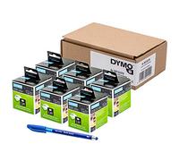 6 x Dymo S0722370, etichette originali Dymo LabelWriter per indirizzi (autoadesive), 99010, 28 x 89 mm - stamap nera su sfondo bianco, 2 rotoli da 130 + penna PaperMate Pen in omaggio