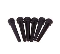 6 x Ebony Bridge Pin With 4 mm Golden Classical Style Dot Accoustic Chitarra per Ricambi acustici