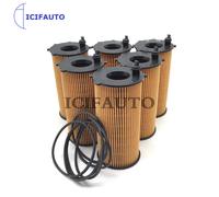 6 x Elemento filtrante olio motore per auto per Jeep Wrangler KA Liberty Cherokee KK Dodge Nitro KA 2.8 CRD 68032204 AB, 68032204 AA