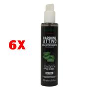 6 X Equilibra Carbone Attivo Gel Detergente Viso Detox 200 Ml