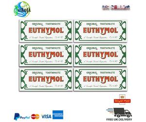 6 X Euthymol Original Dentifricio 75 Ml Scadenza 09/2027