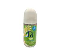 6 x Fa Deo Roll-on da donna "Caribbean Lemon" - 50 ml - Bottiglia di vetro