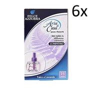 6 x Felce Azzurra aria casa Talco e Lavanda Ricarica Diffusore elettrico