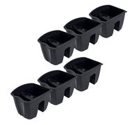 6 x fioriera 24 cm vaso da appendere vaso da fiori vaso da balcone vaso da ri...