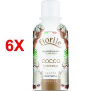 6 X Fiorile Bagnoschiuma Cocco Neutro 1000 Ml Parisienne