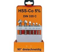 6 X Fresatura Set 90° Hss-Co 5% din 335 C Tre Taglienti Cobalt Svasatori a Cono