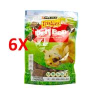 6 X Friskies Cane Delibon Snack Manzo Busta 130 Grammi Clip Strip