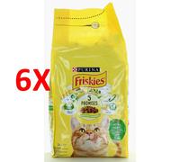 6 X Friskies Gatti Crocchette Coniglio-pollo-verdure 2 Kg