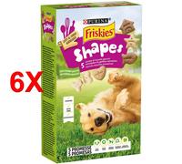 6 X Friskies Shapes Biscotti Cane In 5 Varieta E Forme Scatola 800 Grammi