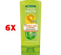 6 X Fructis Balsamo Lisciante Hydra Liss & Shine Capelli Crespi Difficili Da Lis