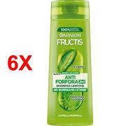6 X Fructis Shampoo 2in1 Lenitivo Antiforfora Capelli Normali 250 Ml