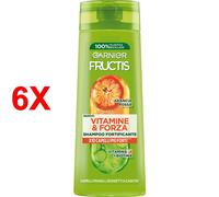 6 X Fructis Shampoo Fortificante Vitamine & Forza Capelli Fragili Soggetti A Ca
