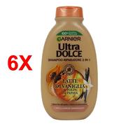 6 X Garnier Ultra Dolce Shampoo Vaniglia E Papaya 250 Ml