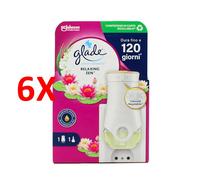 6 X Glade Electric Essential Oil Diffusore + Ricarica Relaxing Zen 20 Ml Durata