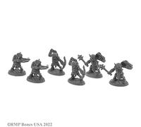 6 x GOBLIN PILLAGERS - Reaper Miniature Bones USA Dungeon Dwellers - tabletop figurine role playing game jeux de role - 7042