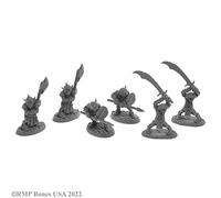 6 x GOBLIN WARRIORS (77444) - Reaper Miniature Bones USA Dungeon Dwellers - tabletop figurine role playing game jeux de role - 7044