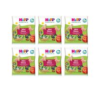 6 x HiPP Mini Dinos snack biologico per bambini 30 g ribes nero mirtillo...