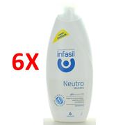 6 X Infasil Bagnoschiuma Doccia Neutro Delicato Ph 5,5 500 Ml
