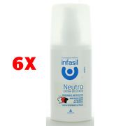 6 X Infasil Deodorante No Gas Neutro Extra Delicato 70 Ml