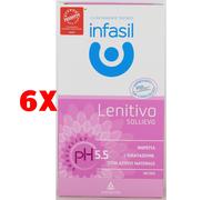 6 X Infasil Detergente Intimo Lenitivo Sollievo 200 Ml.