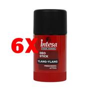 6 X INTESA Deodorante Stick Ylang Ylang 75 Millilitri