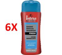 6 X Intesa Pour Homme Bagno Doccia Shampoo Fresh - Azion Rinfrescante - Energy