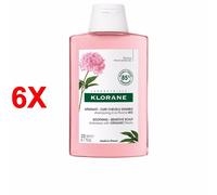 6 X KLORANE A LA PEONIA BIO shampoo lenitivo 200 ml