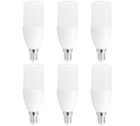 6 X Lampade LED Tubo Stick T37 10W ~ 75W E14 Opaco 1000lm Luce Calda 2700K [EEK: F]