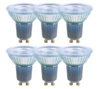 6 X LED Premium Vetro Riflettore 9,6W GU10 750lm 865 Luce Del Giorno 6500K [EEK: F]