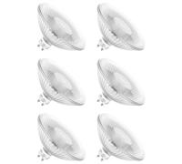 6 X LED Vetro Riflettore QPAR111 6,5W GU10 465lm Bianco Caldo 2700K Flood 24° [EEK: G]