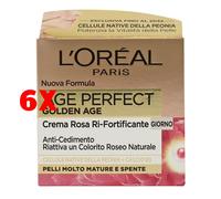 6 X L'oreal Crema Age Perfect Golden Age + Calcio B3 Giorno 50 Ml