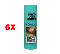 6 X L'oreal Ritocco Radici Perfetto I Biondi Scuri Spray 75 Ml