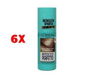 6 X L'oreal Ritocco Radici Perfetto I Biondi Scuri Spray 75 Ml