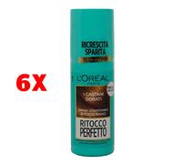 6 X L'oreal Ritocco Radici Perfetto Spray I Castani Dorati 75 Ml