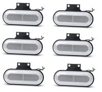 6 x Luci di posizione LED al neon bianche anteriori certificate ADR per camio...