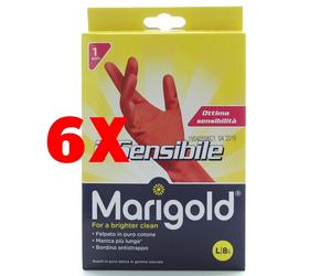 6 X MARIGOLD Guanti Sensibili Grande per Uso Domestico
