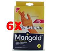 6 X MARIGOLD Guanto Resistente Grande per Pulizie e Casa