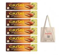 6 X Matilde Vicenzi Grisbi Biscotti Pistacchio Biscotti con crema al pistacchio riempimento biscotti biscotti 100% biscotti italiani 150 g + borsa JOYTALY SHOPPING BAG