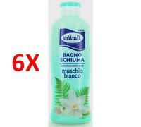 6 X Mil Mil Bagnoschiuma Muschiobianco 1000ml