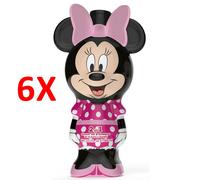 6 X Minnie Mouse 2in1 Shower Gel & Shampoo 2d 400 Ml