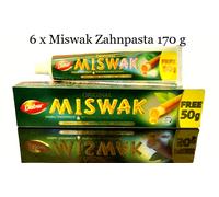 6 X Miswak Dabur Dentifricio 170 G Siwak Meswak Sewak ORIGINAL FLUOROASSENTE