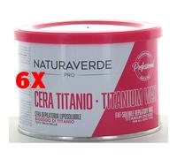 6 X Naturaverde Professional Cera Depilatoria Titanio 400 Ml Vaso