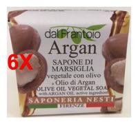 6 X Nesti Dante Saponetta Dal Frantoio Olio Oliva E Argan 100 Gr