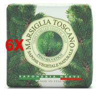 6 X Nesti Dante Saponetta Marsiglia Toscano Pino Selvatico 200 Gr