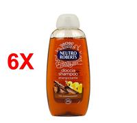 6 X Neutro Roberts Doccia-shampoo Energizzante Con Cedro & E Zenzero 250 Ml