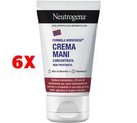 6 X Neutrogena Crema Mani 50 Ml Concentrata Con Profumata Glicerina Vitamina E