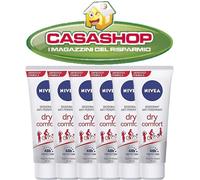 6 x NIVEA deodorante Corpo DRY COMFORT PLUS CREMA