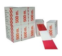 6 X Ogni 500 Metro Nastro Rosso/Bianco 80mm Flatterband per Segnalazioni Come