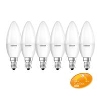 6 X Osram Lampada LED Candele 5,5W=40Watt E14 Opaco Doppio Clic Dimmerabile per [EEK: G]