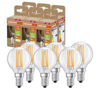 6 X Osram LED Filamento Gocce 2,5W=40W E14 Trasparente Bianco Caldo 2700K Ultra [EEK: B]